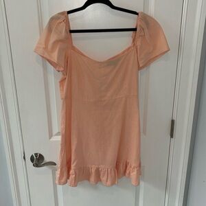 Peach linen sundress